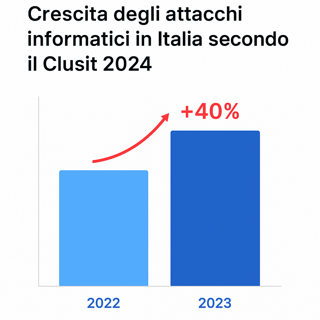 Crescita degli attacchi informatici in Italia secondo il Clusit 2024