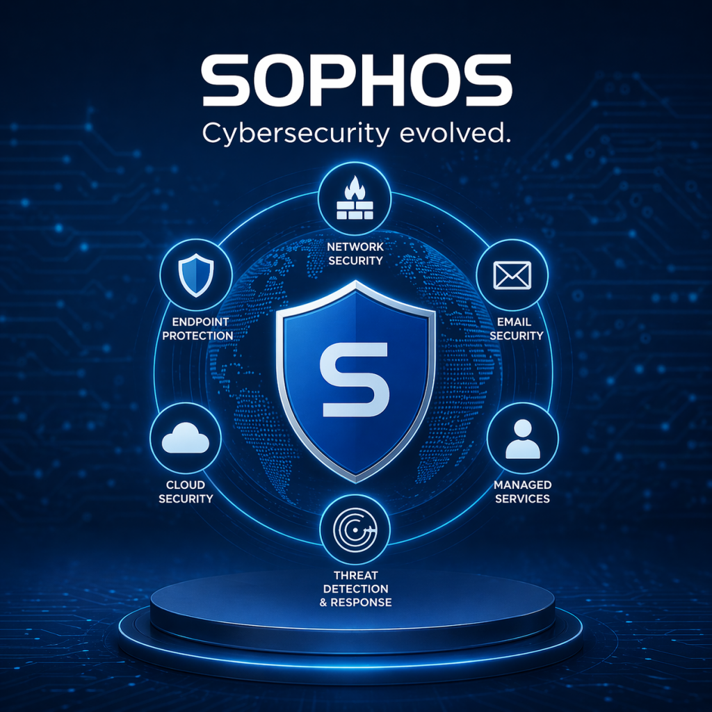 Soluzioni Sophos per la sicurezza informatica aziendale con protezione endpoint, rete e cloud